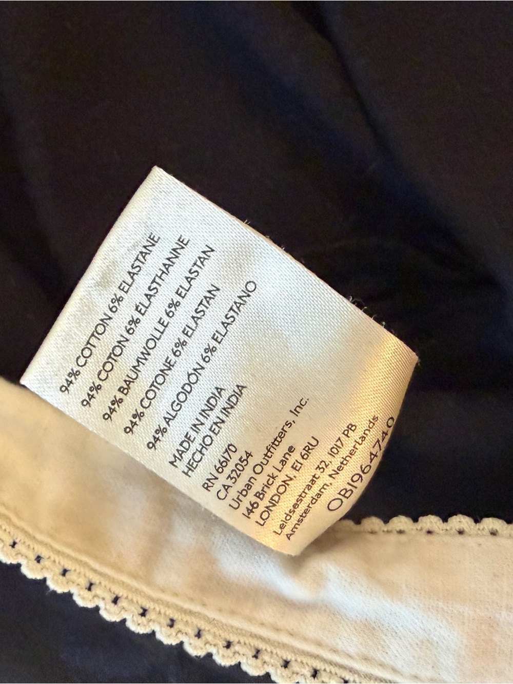 Free People Black and Cream Strap Women's Tank Top - Picture 5 of 5